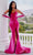 Portia and Scarlett - PS22387 Embellished V Neck Trumpet Gown Prom Dresses 0 / Pink