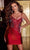 Portia and Scarlett PS22414 - Jeweled Drape Sheath Cocktail Dress Special Occasion Dress