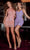 Portia and Scarlett PS22481C - Open Back Sparkly Cocktail Dress Special Occasion Dress 0 / Purple