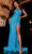Portia and Scarlett PS22540 - Wide Leg Slit Evening Gown Special Occasion Dress 0 / Blue