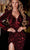 Portia and Scarlett PS22552 - Sequined Long Sleeve Evening Gown Special Occasion Dress 0 / Red