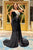 Portia and Scarlett - PS22626 Rhinestone Velvet Sculpted Gown Prom Dresses