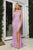 Portia and Scarlett - PS2266 One Shoulder High Slit Sequin Gown Prom Dresses 0 / Blush