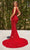 Portia and Scarlett - Ps22711 V Neck Slit Beaded Long Gown Evening Dresses