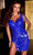 Portia and Scarlett PS22775C - Beaded Fringe Strap Cocktail Dress Special Occasion Dress 0 / Cobalt