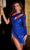 Portia and Scarlett PS22778C - Asymmetric Cutout Cocktail Dress Special Occasion Dress 0 / Cobalt