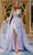 Portia and Scarlett - PS22911 Enchanting Fern Detailed A-Line Dress Prom Dresses 0 / Lilac