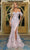 Portia and Scarlett - Ps22913 Feather Detailed Trumpet Gown Special Occasion Dress 18 / Mauve