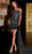 Portia and Scarlett PS23001 - Strapless Side Drape Cocktail Dress Special Occasion Dress 0 / Black