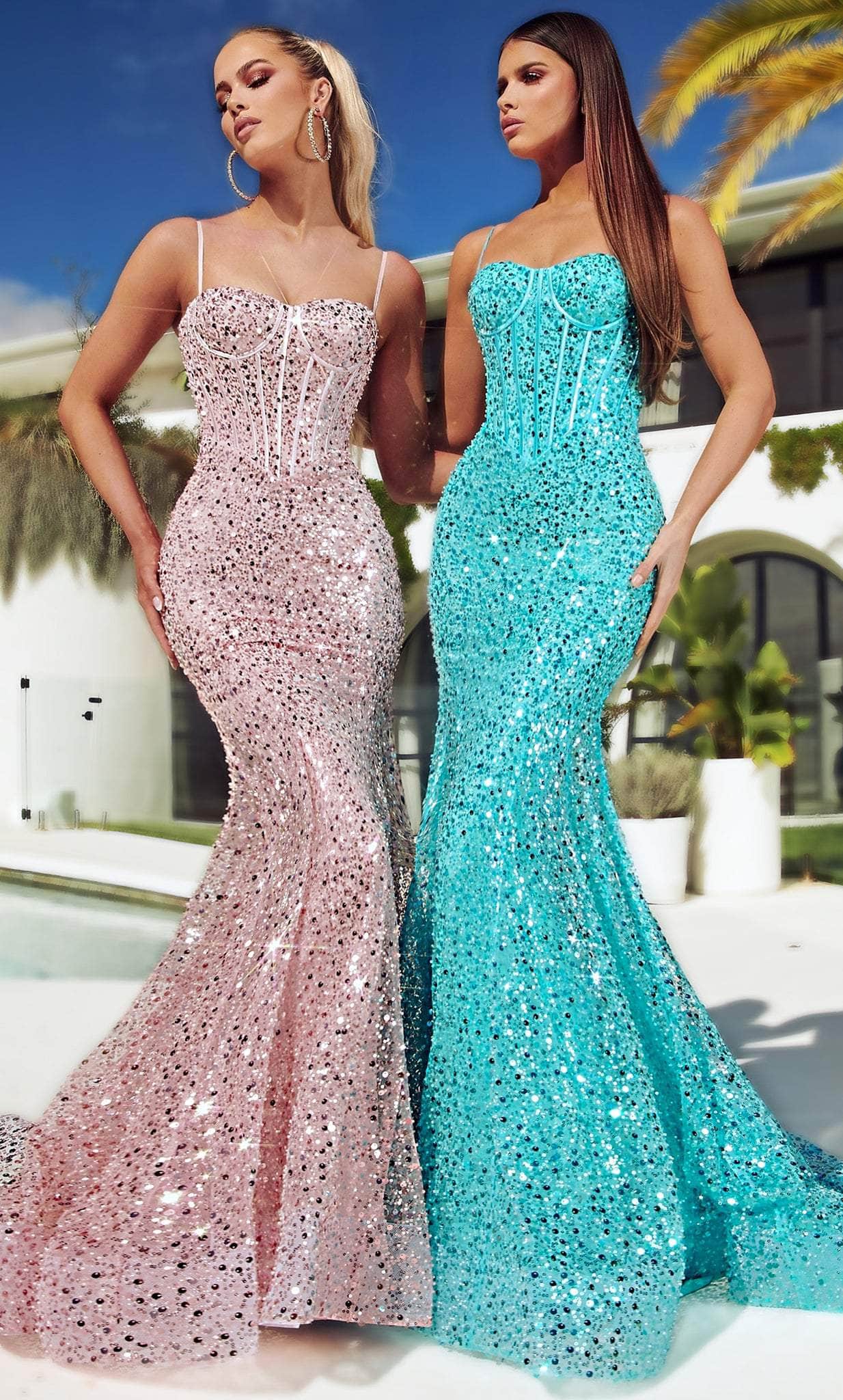 Aqua One Shoulder Prom Dresses for Women Long 2024 Sequin Formal Evening  Gowns Tulle Wedding Dress with Slit US0 at Amazon Women's Clothing store