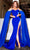 Portia and Scarlett ps23140 - Beaded Cold Shoulder Prom Gown Prom Dresses 0 / Cobalt