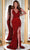Portia and Scarlett PS23254 - Sequined Cowl Neck Prom Gown Prom Dresses 0 / Red