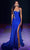 Portia and Scarlett PS23390 - Jeweled Foldover Prom Gown Special Occasion Dress 0 / Cobalt