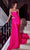 Portia and Scarlett PS23390 - Jeweled Foldover Prom Gown Special Occasion Dress 0 / Hot Pink