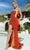Portia and Scarlett PS23408 - Asymmetrical Sequin Prom Gown Evening Dresses 0 / Burnt Orange