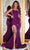 Portia and Scarlett PS23408 - Asymmetrical Sequin Prom Gown Evening Dresses 0 / Magenta