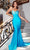 Portia and Scarlett PS23499 - Backless Mermaid Prom Gown Evening Dresses 0 / Blue