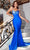 Portia and Scarlett PS23499 - Backless Mermaid Prom Gown Evening Dresses 0 / Cobalt