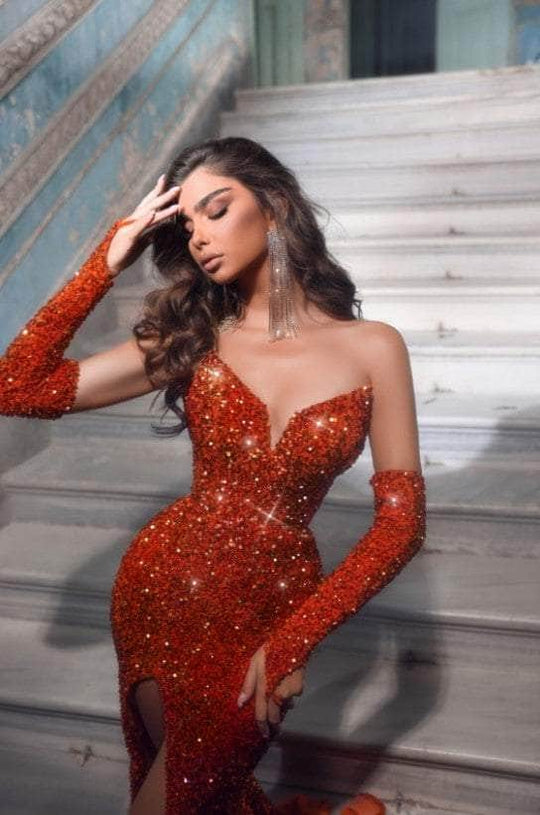Portia and Scarlett PS23521 Sequined Strapless Dress