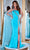 Portia and Scarlett PS23606 - Beaded Asymmetric Neck Prom Gown Special Occasion Dress 0 / Aqua