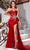 Portia and Scarlett PS23646 - Sweetheart High Slit Prom Gown Prom Dresses 0 / Deep Red