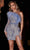 Portia and Scarlett PS23901 - Feathered Neckline Cocktail Dress Special Occasion Dress 0 / Periwinkle