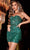 Portia and Scarlett PS23903 - Embellished Strapless Cocktail Dress Special Occasion Dress 0 / Emerald
