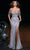Portia and Scarlett PS23953 - Off-Shoulder Sheath Dress Special Occasion Dress 0 / Silver