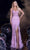 Portia and Scarlett PS23962 - Feather High Slit Sheath Dress Special Occasion Dress 0 / Pink