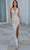Portia and Scarlett PS23964 - Sheer V Neck Long Dress Special Occasion Dress 0 / Ivory