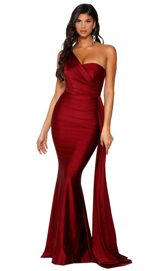 Portia and Scarlett - PS6321 One Shoulder Fitted Evening Gown
