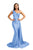 Portia and Scarlett - PS6321 One Shoulder Ruched Long Dress Evening Dresses 0 / Powder Blue