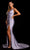 Portia and Scarlett - PS6322 Plunged V-Neck High Slit Sheath Gown Special Occasion Dress