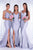 Portia and Scarlett - PS6339 Sleeveless V Neck High Slit Mermaid Gown Evening Dresses 0 / Ice