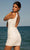 Primavera Bridal - 11037 Jeweled Waistband Sleeveless Short Bridal Dress In White