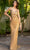 Primavera Couture - 11049 Sleeveless Cut-Out Back Floral Beaded Prom Gown Special Occasion Dress 0 / Gold