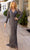 Primavera Couture 12002 - Beaded Sheath Long Evening Gown Evening Dresses 4 / Gunmetal