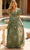 Primavera Couture 12013 - V Neck Flowy Floral Flowy Dress Mother Of The Bride Dresses 4 / Forrest Green