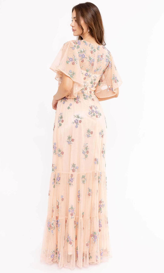 Primavera Couture 13108 - Soft-Looking Floral Long Dress