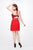 Primavera Couture - 1315 Beaded Halter Neck Two-Piece Dress - 1 pc Red in Size 6 Available CCSALE 6 / Red