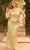 Primavera Couture 14004 - Sequined One Shoulder Prom Gown Special Occasion Dress 14W / Gold