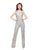 Primavera Couture 3071  Sequined Plunging Fitted Jumpsuit - 1 pc Nude in size 8 Available CCSALE 8 / Nude