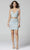 Primavera Couture - 3321 Beaded Two Piece Halter V-neck Sheath Dress Homecoming Dresses 0 / Powder Blue