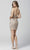 Primavera Couture - 3321 Beaded Two Piece Halter V-neck Sheath Dress Homecoming Dresses