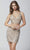 Primavera Couture - 3321 Beaded Two Piece Halter V-neck Sheath Dress Homecoming Dresses