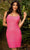 Primavera Couture - 3351 Sequined Strappy Back Fitted Cocktail Dress Special Occasion Dress 00 / Hot Pink