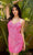 Primavera Couture - 3353 Paisley Beaded Fitted Cocktail Dress Homecoming Dresses 00 / Hot Pink