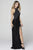 Primavera Couture - 3448 Halter Sequin and Bead Sheath Dress Evening Dresses 0 / Black
