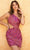 Primavera Couture - 3504 One Shoulder Side Cutout Dress Homecoming Dresses 00 / Raspberry
