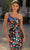Primavera Couture - 3529 One Shoulder Cut Glass Cocktail Dress Cocktail Dresses 00 / Black Multi